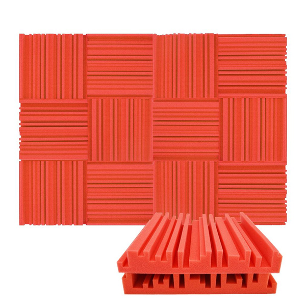 12 шт. звукопоглощающие поролон материал панели для потолка стен 50мм ...