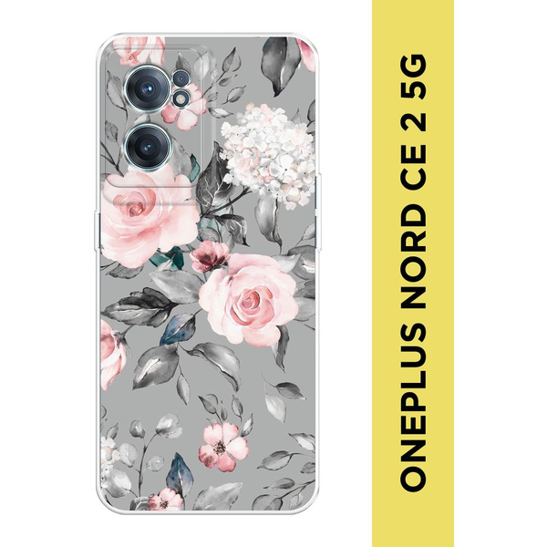 Силиконовый чехол на OnePlus Nord CE 2 5G / Ван Плас Норд СЕ 2 5G "Розы ...
