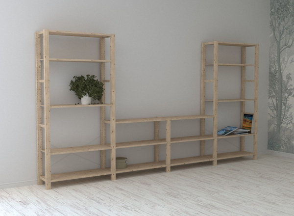 Стеллаж 4 секции, 344х30х179 см, IKEA - купить по выгодной цене в ...
