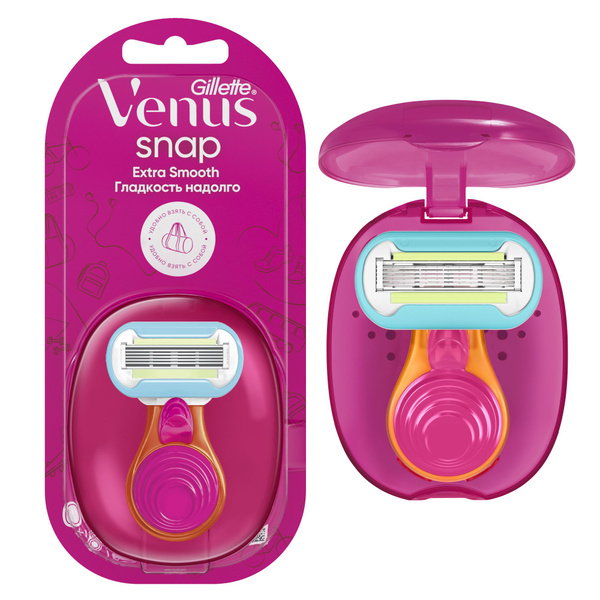 Бритвенный станок Gillette Venus Snap С Extra Smooth, алмазоподобное ...