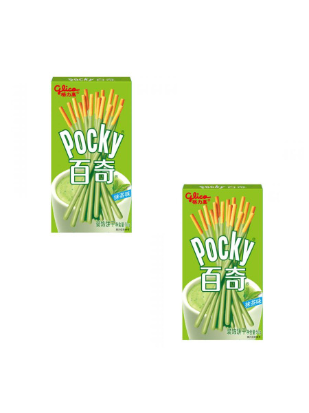 Палочки Pocky Мусс из зеленого чая, 2 шт х 48 гр - купить с доставкой ...