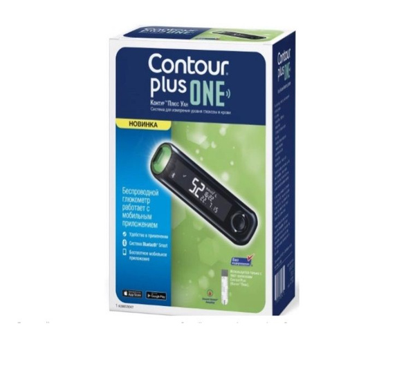Глюкометр Контур Плюс Уан "Contour plus ONE", в комплекте: прибор ...