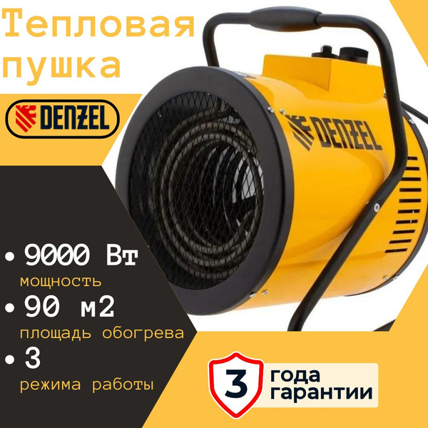 Тепловая пушка DENZEL SFH-9000, керамический нагреватель ...