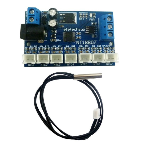 7-канальный измерительный датчик RS485 NTC с поддержкой Modbus RTU ...