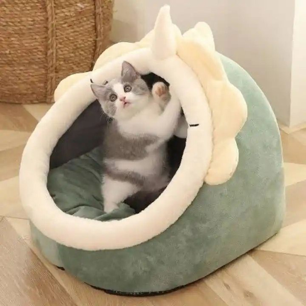 Кошачья кровать полузакрытый домик для маленьких домашних животных ...
