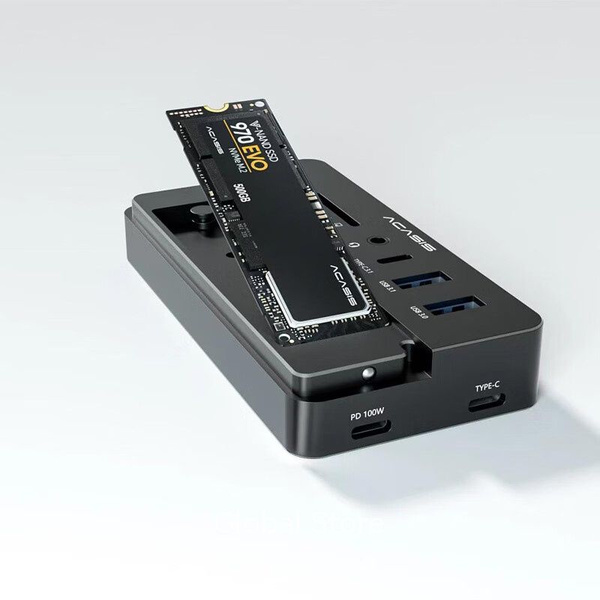 Док-станция Преобразователь acasis CM073 4K Type-C HDMI M.2 NVMe/SATA ...