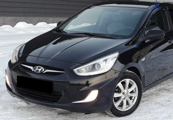 Бампер передний Hyundai Solaris Хендай Солярис 2010-2014 MZH - ЧЕРНЫЙ ...
