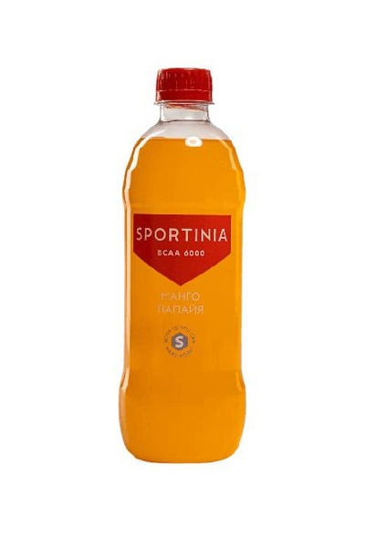 Спортивный напиток Sportinia BCAA (Спортиния ВСАА) Манго-Папайя 0,5л ...
