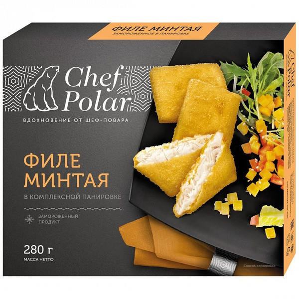 Филе минтая в панировке Chef Polar, 280 г - купить с доставкой по ...