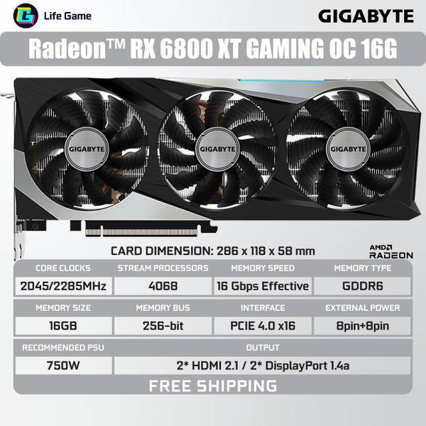 Видеокарта Gigabyte Radeon RX 6800 XT, 16 ГБ GDDR6 - купить по низким ...