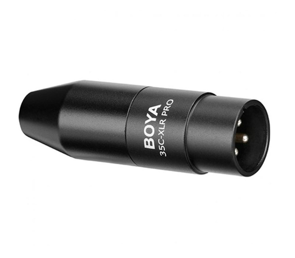 Boya 35C-XLR PRO конвертер, 3.5 мм на XLR, с преобразователем питания ...