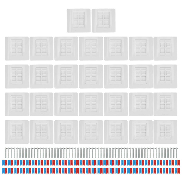 Характеристики Панель сетевого модуля 86 типа, 4 порта, RJ45, RJ11 ...