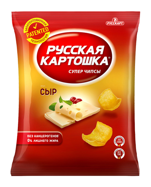 Упаковка 9 пачек Чипсы Русская картошка Сыр 140г - купить с доставкой ...