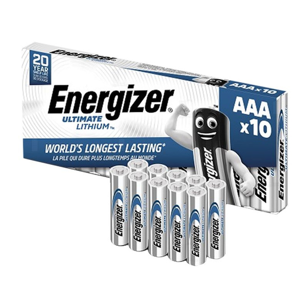 Energizer Батарейка AAA, Литиевый тип, 1,5 В, 10 шт -  с .