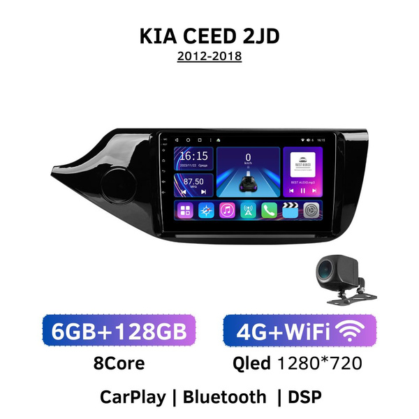 Автомагнитола для Kia CEED 2 JD 2012-2018/ Киа Сид 2 6Гб+128Гб 8 ядер ...