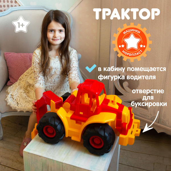 Трактор с грейдером, Нордпласт, игрушка, машинки для мальчиков купить ...