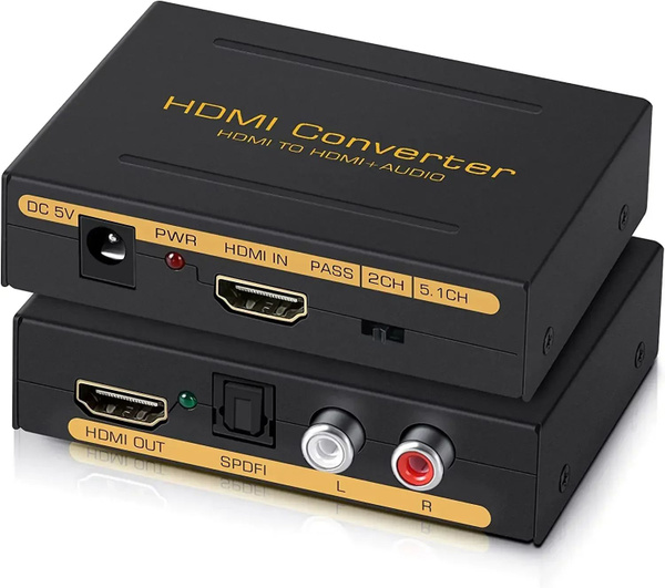 Конвертер экстрактора HDMI в HDMI + аудио (SPDIF + RCA L/R Stereo), для ...