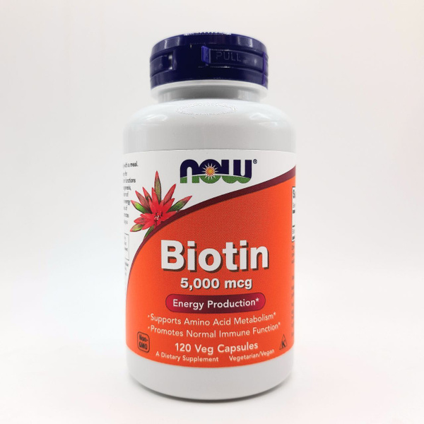 Now Biotin 5000 мкг. 120 капсул - купить с доставкой по выгодным ценам ...