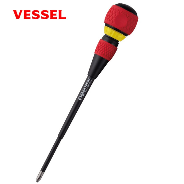 VESSEL Отвертка с шариковым храповым механизмом, подходит для винтов с ...