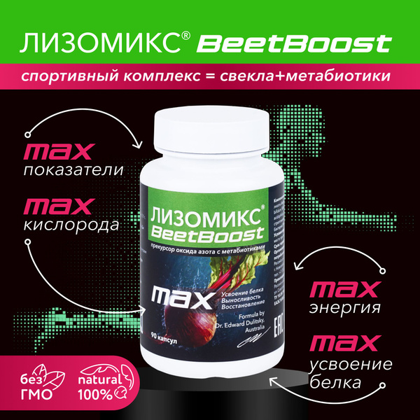 Натуральный предтренировочный комплекс "Лизомикс BeetBoost", прекурсор ...
