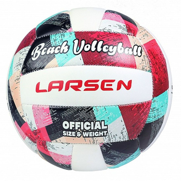 Мяч волейбольный Larsen Beach Volleyball, 5 размер, белый, розовый ...