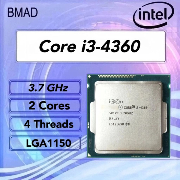 Процессор Core i3 4-го поколения, BOX (без кулера), 2 яд. купить по ...