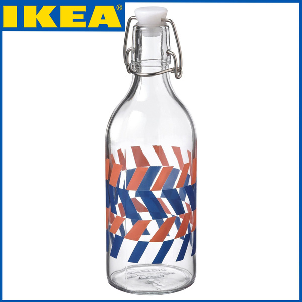 Бутылка для воды IKEA(ИКЕА), стеклянная, с крышкой, 0,5 л по выгодной ...