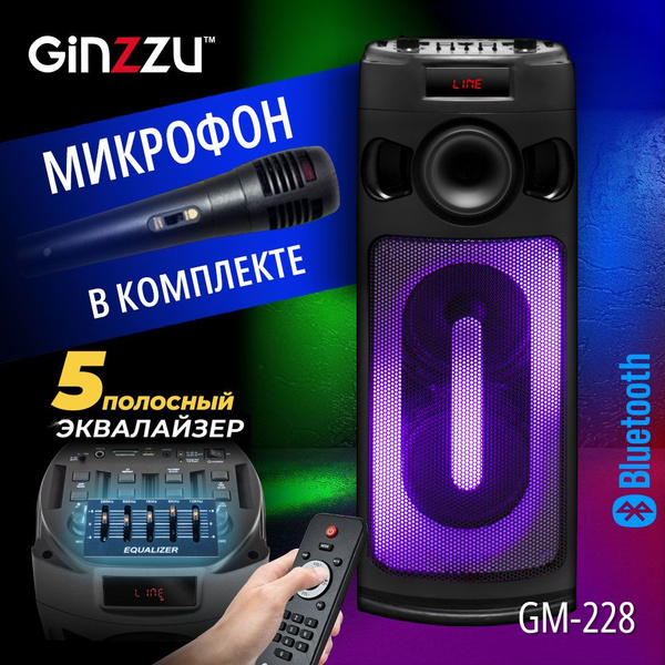 Беспроводная колонка Ginzzu GM-208 - купить по доступным ценам в ...