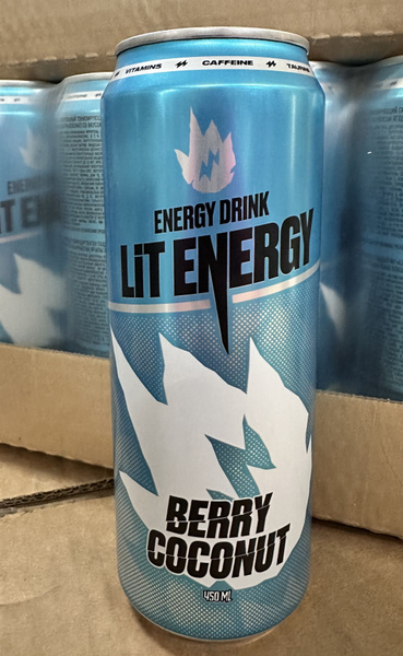 Энергетический напиток Lit Energy BERRY COCONUT Ягоды, кокос 0,45л ...