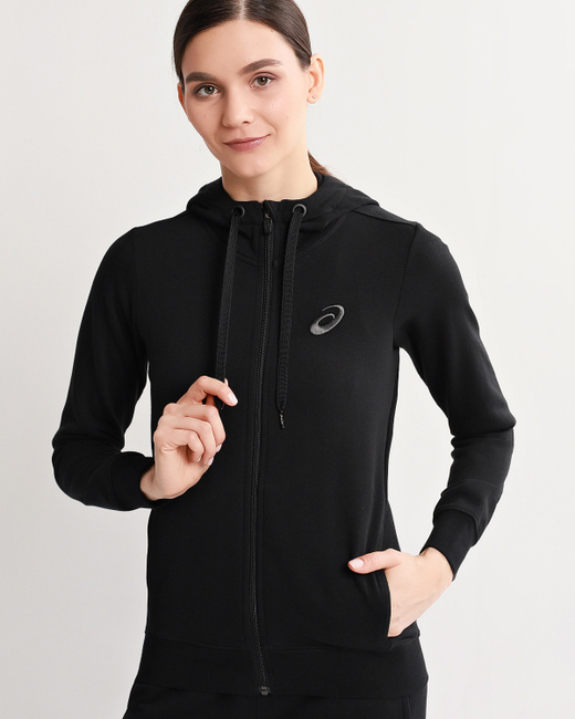 asics long coat fz hoodie