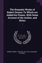 The Dramatic Works of Robert Greene. To Which are Added his Poems. With Some Account of the Author, and Notes: 1 - Robert Greene, Alexander Dyce