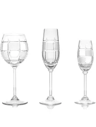 Классический хрусталь ручной работы. Набор из 6 бокалов для вина 210 мл, 6 фужеров для шампанского,  ...