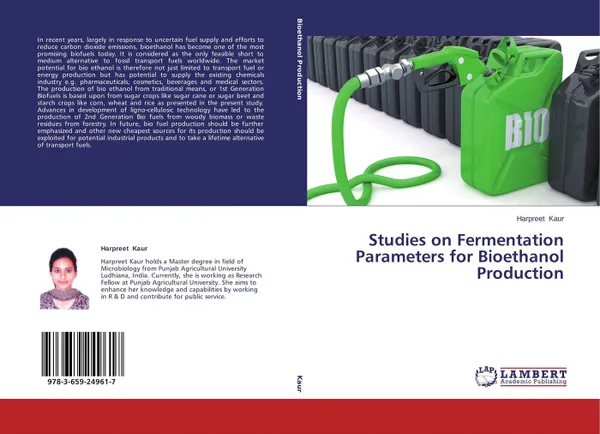 Обложка книги Studies on Fermentation Parameters for Bioethanol Production, HARPREET KAUR