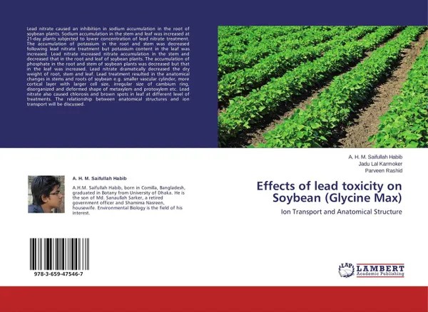 Обложка книги Effects of lead toxicity on Soybean (Glycine Max), A. H. M. Saifullah Habib,Jadu Lal Karmoker and Parveen Rashid