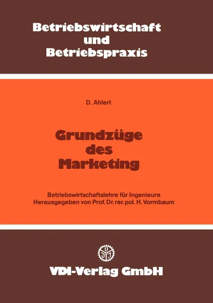 Обложка книги Grundzuge des Marketing, Dieter Ahlert