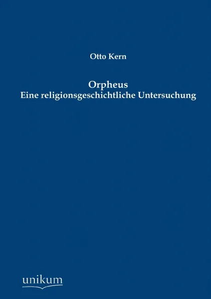 Обложка книги Orpheus, Otto Kern