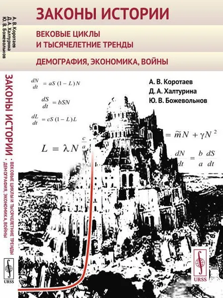 Обложка книги Законы истории. Вековые циклы и тысячелетние тренды. Демография, экономика, войны / Изд. стереотип. , Коротаев А.В., Халтурина Д.А., Божевольнов Ю.В.