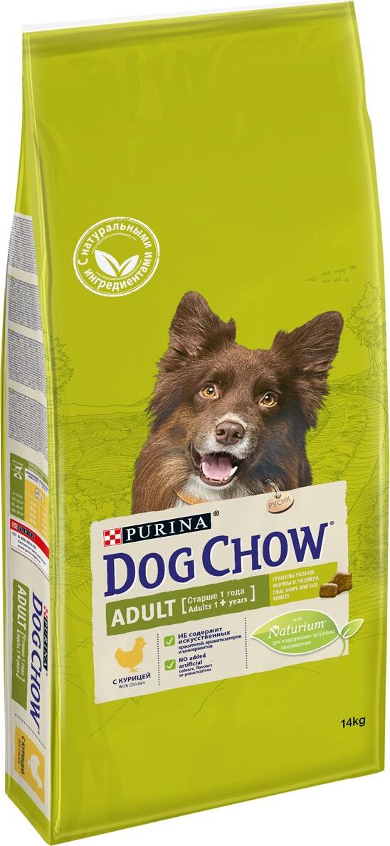 фото Корм сухой "Dog Chow" для взрослых собак, с курицей, 14 кг