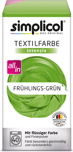 фото Simplicol Intensiv Краска для окрашивания хлопка, льна и вискозы в стиральной машине, зеленая Heitmann