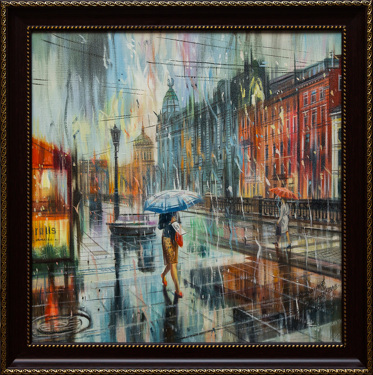 дождь в живописи импрессионистов. леонид афремов. пейзаж дождь маслом. ливень картина. живопись маслом дождь.