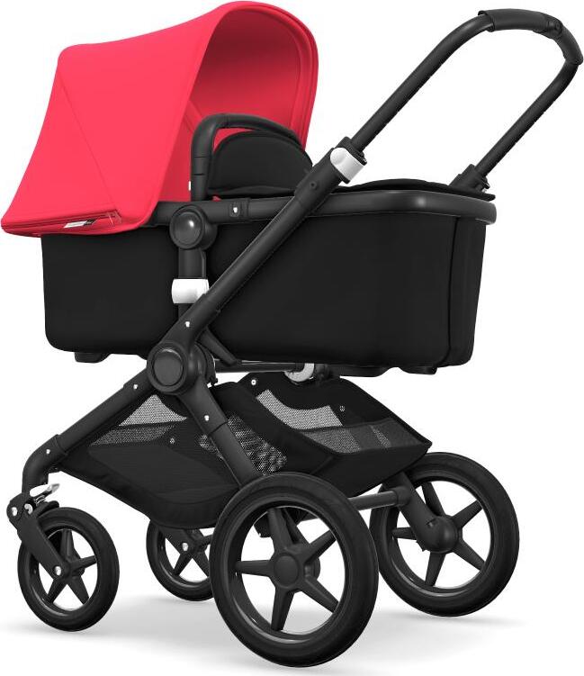 фото Bugaboo FOX Коляска 2 в 1 BLACK/ BLACK/ NEON RED 2019