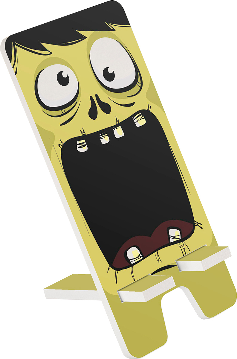 фото Подставка для телефона 9x19 см "Зомби" МДФ, зеленый Дубравия SVD-101-036