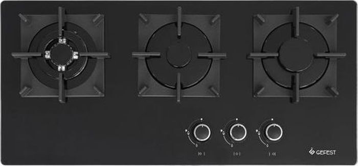 Gefest Газовая варочная панель ПВГ 2150-01 К33, черный, серебристый