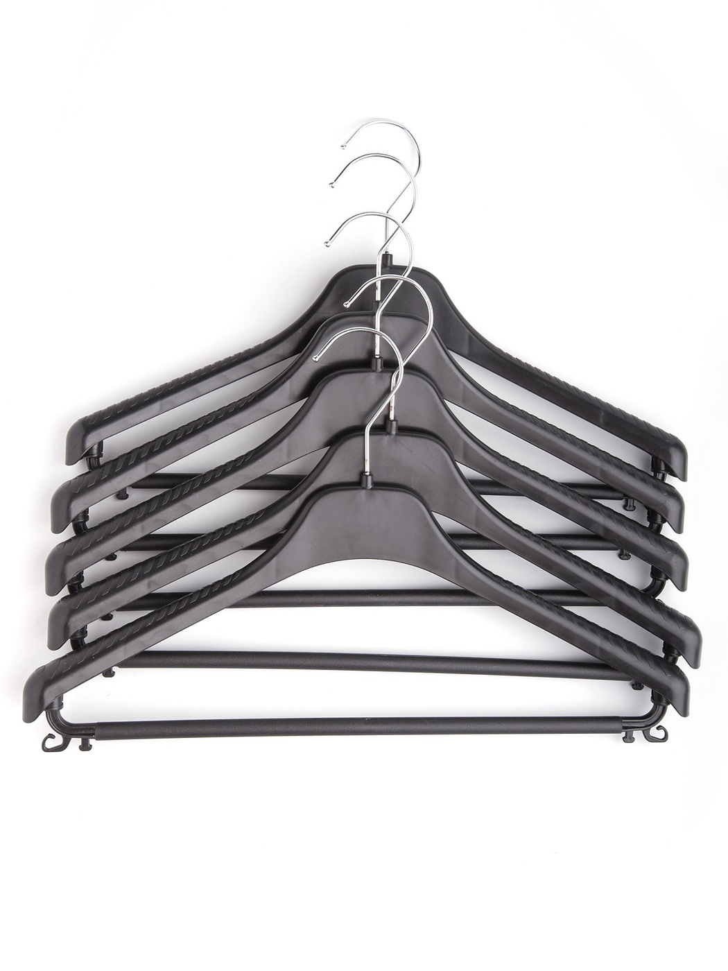 вешалка плечики для одежды plaston деревянная с прорезиненными плечами