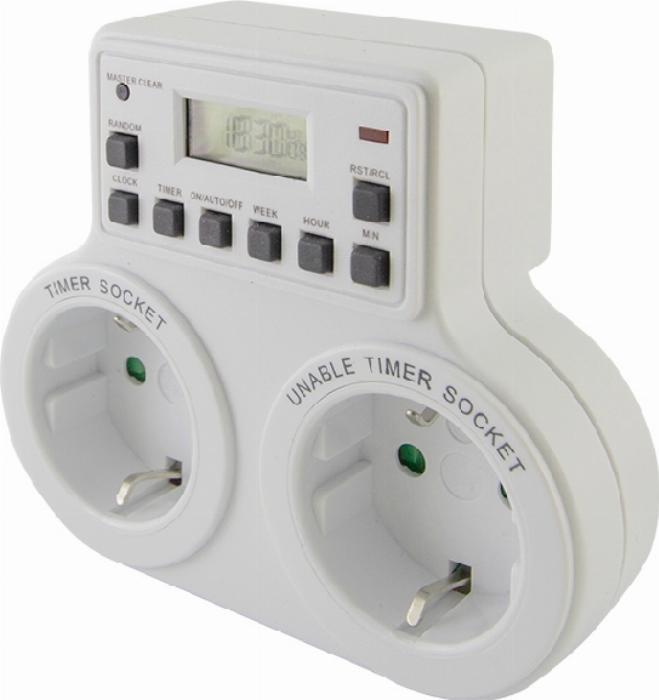 Таймер розеточный электронный TDM Electric ТРЭ белый недельный 2 ...
