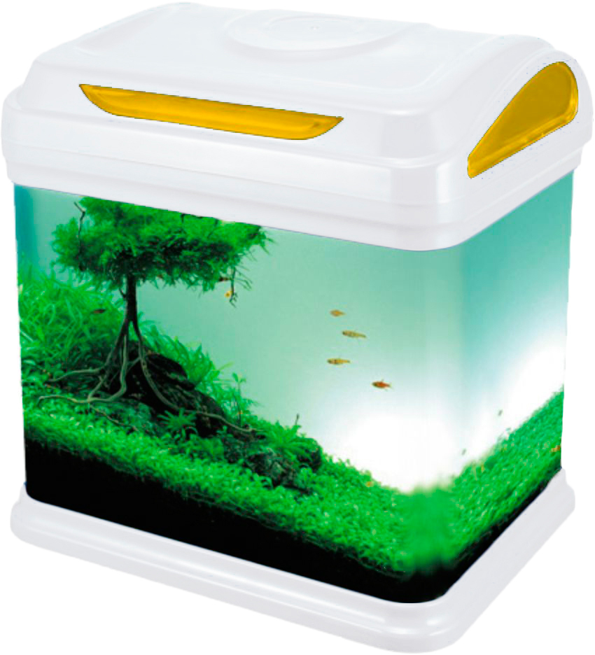 Характеристики МИНИ-аквариум BARBUS AQUARIUM 001 БЕЛЫЙ 4 литра ...