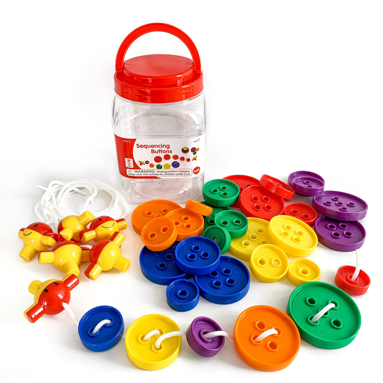 Развивающая игрушка Miniland Шнуровка с пуговицами 40 деталей