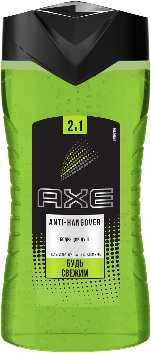 Axe Гель для душа и шампунь Anti Hangover Перезагрузка, мужской, 250 мл - изображение