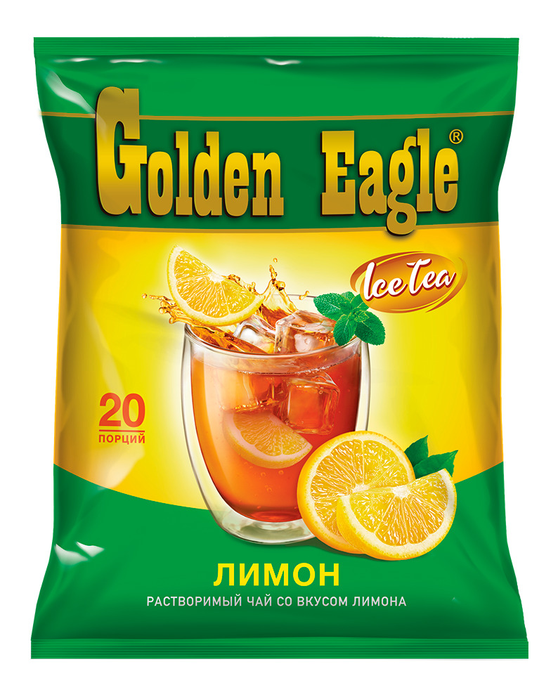 РастворимыйчайсовкусомлимонаGoldenEagle,20пакетиковпо20г.