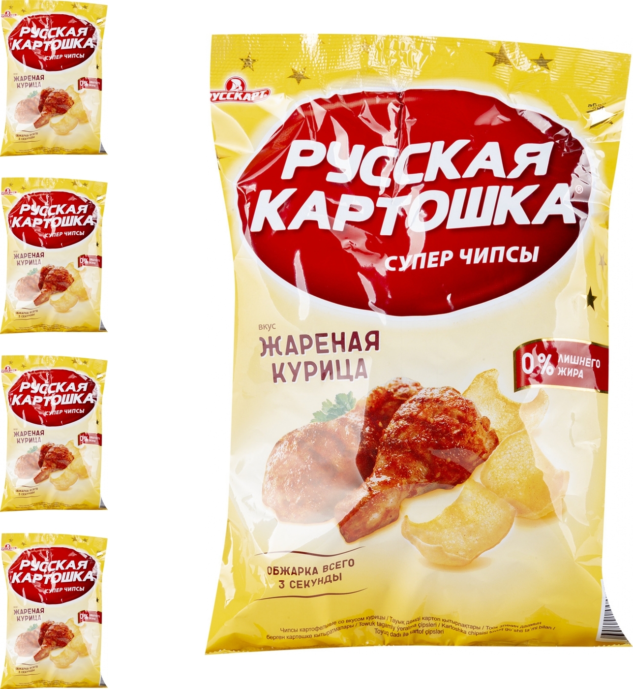Чипсы Русская Картошка Жареная курица 80 г (комплект из 4 шт) — купить ...